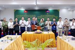 Quy tập 18 h&agrave;i cốt liệt sĩ hy sinh tại tỉnh Kampot, Vương quốc Campuchia
