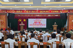 Gia Lai: Diễn tập t&aacute;c chiến x&atilde; B&igrave;nh An