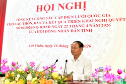 Lai Ch&acirc;u tổng kết c&ocirc;ng t&aacute;c cấp điện lưới quốc gia v&agrave; triển khai ch&iacute;nh s&aacute;ch hỗ trợ điện mặt trời