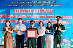 Quảng Ninh: Ban Chỉ huy Phòng thủ khu vực 5 - Quảng Yên bàn giao nhà tình nghĩa tặng thương binh