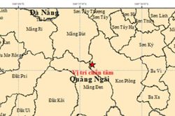 Động đất 3,0 độ Richter tại Quảng Ngãi
