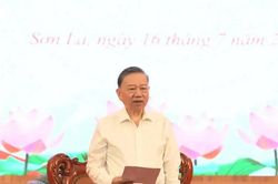 Tổng B&iacute; thư, Chủ tịch nước T&ocirc; L&acirc;m l&agrave;m việc với tỉnh Sơn La