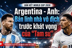 Argentina - Anh: Bản lĩnh nhà vô địch trước khát vọng của 'Tam sư'