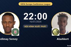TRỰC TIẾPTrực tiếp Yelimay Semey vs Alashkert: Đội h&igrave;nh xuất ph&aacute;t