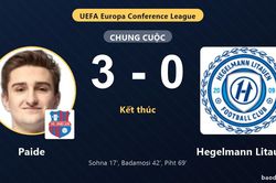 Paide thắng đậm Hegelmann Litauen ở v&ograve;ng loại Conference League