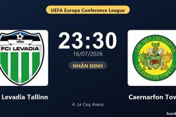 Nhận định FC Levadia Tallinn vs Caernarfon Town: đội hình dự kiến