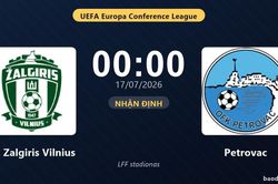 Nhận định FK Zalgiris Vilnius vs Petrovac: đội h&igrave;nh dự kiến