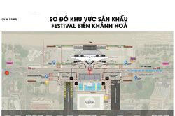 Không gian sân khấu Festival Biển Khánh Hòa 2026 có sức chứa hơn 10.100 người