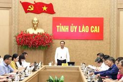 Ph&oacute; B&iacute; thư Thường trực Tỉnh ủy Ho&agrave;ng Giang l&agrave;m việc với Thường trực HĐND tỉnh v&agrave; c&aacute;c ban x&acirc;y dựng Đảng về tiến độ thực hiện một số đề &aacute;n trọng t&acirc;m