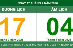 Lịch Âm Dương ngày 17/7/2026: Giờ hoàng đạo và những lưu ý quan trọng