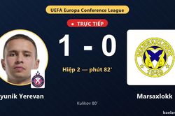 TRỰC TIẾPTrực tiếp Pyunik Yerevan vs Marsaxlokk: Pyunik Yerevan mở tỷ số