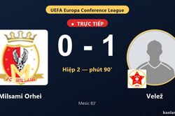 TRỰC TIẾPTrực tiếp Milsami Orhei vs Velež: Velež mở tỷ số