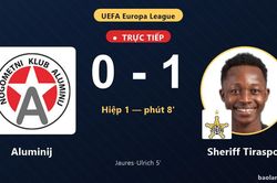 TRỰC TIẾPTrực tiếp Aluminij vs Sheriff Tiraspol: Sheriff Tiraspol mở tỷ số