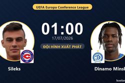 TRỰC TIẾPTrực tiếp Sileks vs Dinamo Minsk: Đội h&igrave;nh xuất ph&aacute;t