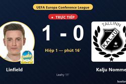 TRỰC TIẾPTrực tiếp Linfield vs Kalju Nomme: Linfield mở tỷ số