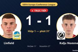 TRỰC TIẾPTrực tiếp Linfield vs Kalju Nomme: Kalju Nomme gỡ h&ograve;a 1-1