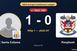 TRỰC TIẾPTrực tiếp FC Santa Coloma vs Penybont: FC Santa Coloma mở tỷ số