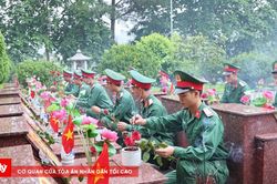 Lai Ch&acirc;u kh&aacute;nh th&agrave;nh c&ocirc;ng tr&igrave;nh n&acirc;ng cấp Nghĩa trang Liệt sĩ tỉnh