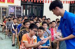 Xã Đan Phượng: Thanh, thiếu niên hào hứng tham gia các hoạt động hè