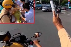 Đang mở đường cho sản phụ thì em bé chào đời trên taxi, CSGT đổi hướng trong tích tắc cứu hai mẹ con