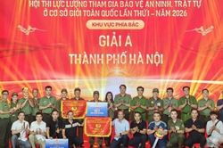 Đội H&agrave; Nội gi&agrave;nh Giải A tại Hội thi Lực lượng tham gia bảo vệ an ninh, trật tự ở cơ sở giỏi to&agrave;n quốc, khu vực ph&iacute;a bắc