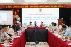 Nghiên cứu kinh nghiệm quốc tế trong hoàn thiện pháp luật Việt Nam