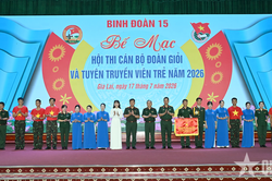 Binh đoàn 15 bế mạc Hội thi cán bộ Đoàn giỏi và tuyên truyền viên trẻ