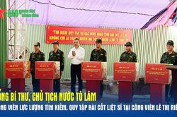 Tổng B&iacute; thư, Chủ tịch nước T&ocirc; L&acirc;m động vi&ecirc;n lực lượng t&igrave;m kiếm, quy tập h&agrave;i cốt liệt sĩ tại C&ocirc;ng vi&ecirc;n L&ecirc; Thị Ri&ecirc;ng