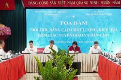 Thảo luận giải ph&aacute;p n&acirc;ng cao hiệu quả c&ocirc;ng t&aacute;c tuy&ecirc;n gi&aacute;o, d&acirc;n vận
