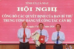 C&agrave; Mau c&ocirc;ng bố c&aacute;c quyết định về c&ocirc;ng t&aacute;c c&aacute;n bộ