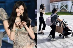 Siêu mẫu nội y Hà Tuệ được bắt gặp xuất hiện cùng quý tử