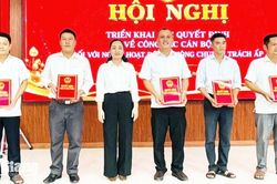 Vĩnh Thuận kiện to&agrave;n c&aacute;c chức danh ấp sau sắp xếp