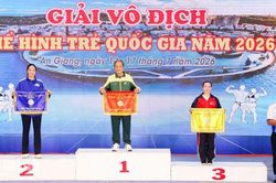 An Giang xếp hạng nhì toàn đoàn Giải vô địch thể hình trẻ quốc gia năm 2026