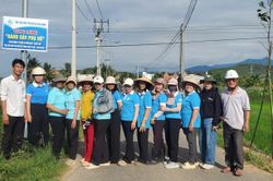 Hội Liên hiệp Phụ nữ xã Vạn Hưng thực hiện công trình 'Hàng cây phụ nữ'