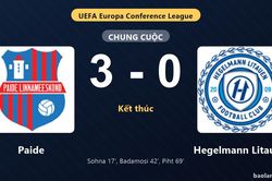 Thống k&ecirc; trận đấu Paide 3-0 Hegelmann Litauen: Paide thắng đậm thuyết phục