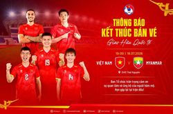 Hết v&eacute; trận giao hữu b&oacute;ng đ&aacute; Việt Nam - Myanmar tại Th&aacute;i Nguy&ecirc;n