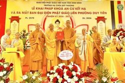 Ninh Bình: Chùa Bút Thượng khai pháp An cư kiết hạ và ra mắt Ban Đại diện Phật giáo liên phường Duy Tiên