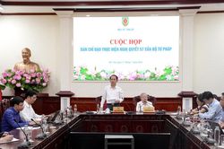 Bộ Tư ph&aacute;p đ&ocirc;n đốc triển khai c&aacute;c nhiệm vụ trọng t&acirc;m về chuyển đổi số