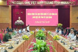 Học viện Quốc tế, Bộ Công an thăm, làm việc tại tỉnh