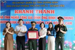 Quảng Ninh: Bàn giao nhà tình nghĩa cho thương binh ở Phường Hiệp Hòa