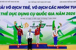 H&agrave; Nội xếp Nh&igrave; to&agrave;n đo&agrave;n Giải V&ocirc; địch trẻ, v&ocirc; địch c&aacute;c nh&oacute;m tuổi Thể dục dụng cụ quốc gia 2026