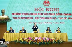 Thủ tướng chủ trì Hội nghị Thường trực Chính phủ với cộng đồng doanh nghiệp