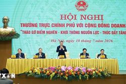 Thủ tướng chủ tr&igrave; Hội nghị Thường trực Ch&iacute;nh phủ với cộng đồng doanh nghiệp