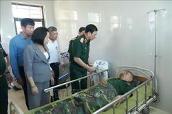 Đại tướng Phan Văn Giang thăm, tặng qu&agrave; Cơ sở Điều dưỡng thương binh Nho Quan