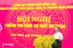 Phường Chơn Thành, Minh Hưng nghe thông tin thời sự quý III năm 2026