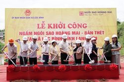 Khởi công xây dựng Ngầm ngôi sao Hoàng Mai - Bản Thét, xã Lộc Bình