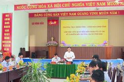 Lãnh đạo tỉnh Lâm Đồng làm việc với xã Vĩnh Hảo về các kiến nghị của cử tri