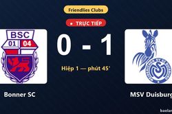 TRỰC TIẾPTrực tiếp Bonner SC vs MSV Duisburg: MSV Duisburg mở tỷ số
