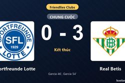 Thống kê trận đấu Sportfreunde Lotte 0-3 Real Betis: Real Betis thắng đậm thuyết phục