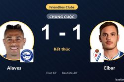 Alaves v&agrave; Eibar chia điểm trong trận giao hữu Club Friendlies